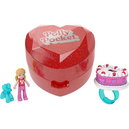 Polly Pocket Mattel 80th Ring Box Playset