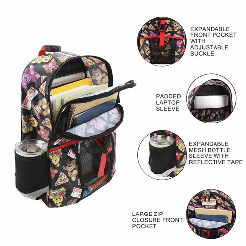 Five Nights at Freddys All Over Print Youth Backpack Set