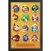 Super Mario Bros. Gold Group Framed Art Print