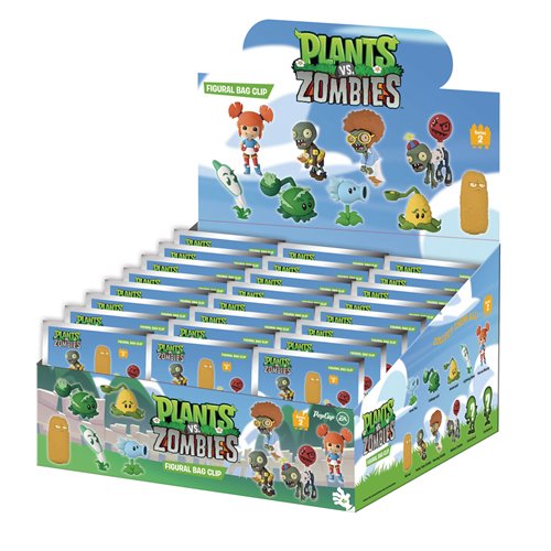 Plants vs. Zombies Series 2 3D Foam Bag Clip Display Case of 24