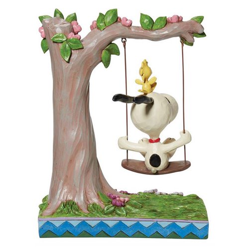 Peanuts Snoopy and Woodstock Swing By Jim Shore Statue