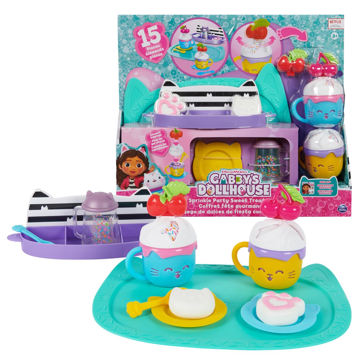 Gabby's Dollhouse Sprinkle Party Sweet Treat Set