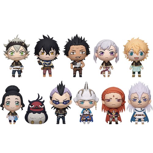 Black Clover 3D Foam Bag Clip Random 6-Pack