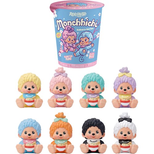 Monchhichi Sakura Series Rokimoto Cup Vinyl Figure Display Case of 12