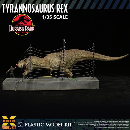Jurassic Park Tyrannosaurus Rex 1:35 Scale Plastic Model Kit - Reissue