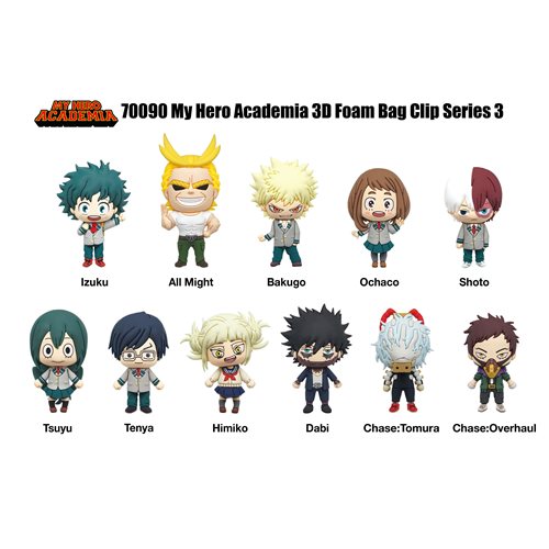 My Hero Academia Series 3 Figural Bag Clip Random 6-Pack
