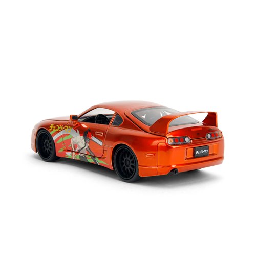 Hollywood Rides Chainsaw Man 1995 Toyota Supra 1:24 Scale Die-Cast Metal Vehicle with Chainsaw Man F