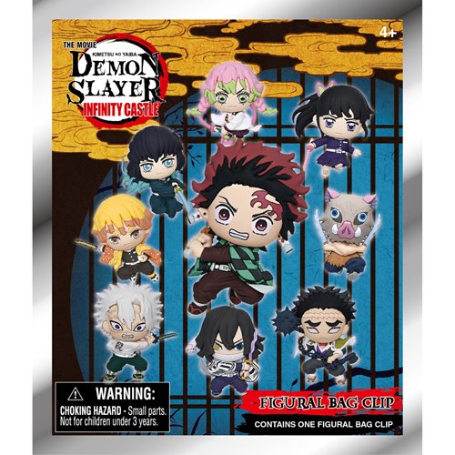 Demon Slayer: Kimetsu no Yaiba Infinity Castle 3D Foam Bag Clip Display Case of 24