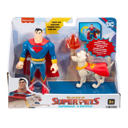 Fisher-Price DC League of Super-Pets Hero and Pet Action Figure Case of 4