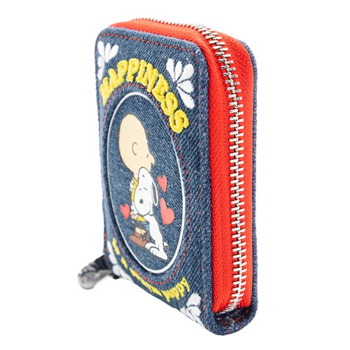 Peanuts Happiness Is A Warm Puppy Denim Accordion Wallet