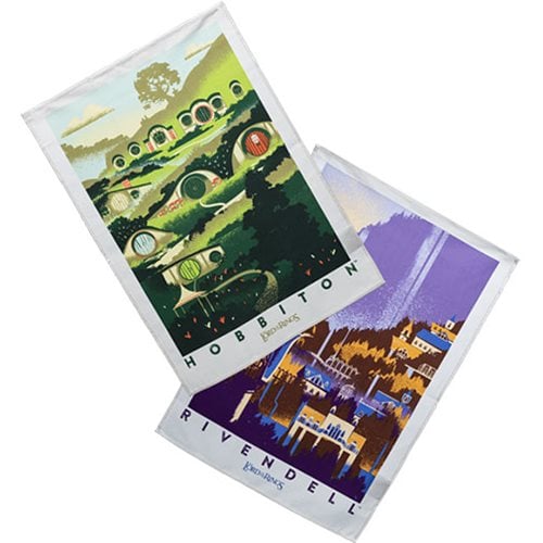 The Hobbit: An Unexpected Journey Rivendell and Hobbiton Tea Towel 2-Pack