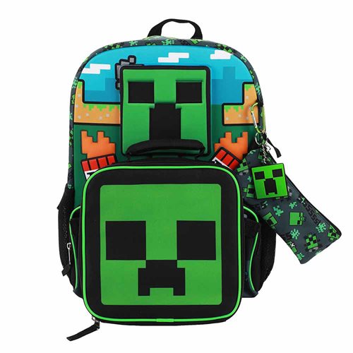 Minecraft Creeper Youth Backpack 5-Piece Set