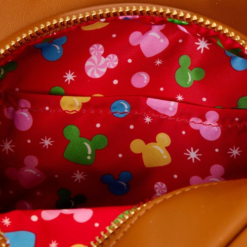 Mickey and Minnie Mouse Gingerbread Cookie Figural Crossbody Purse