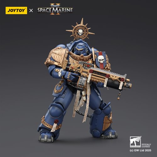 Joy Toy Warhammer Space Marine Ultramarine Heavy Relic Primus Armour and Heavy Relic Bolt Rifle 1:18