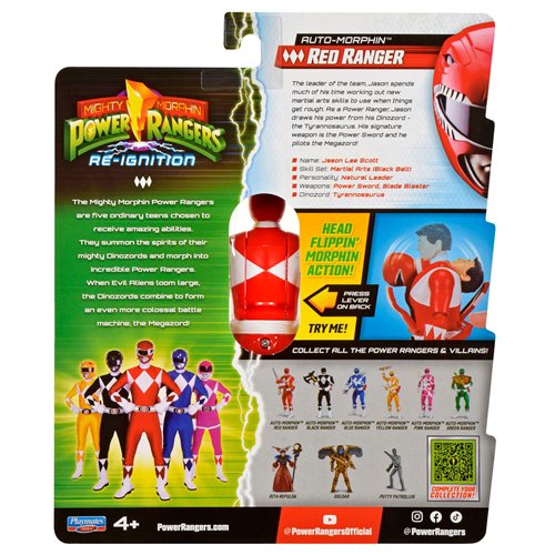 Mighty Morphin Power Rangers: Re-Ignition Auto Morphin Red Ranger Action Figure