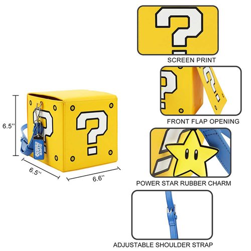 Super Mario Mystery Block Crossbody Bag