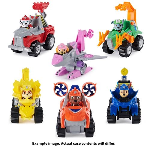 PAW Patrol Dino Rescue Deluxe Rev-Up Vehicle and Figure Case