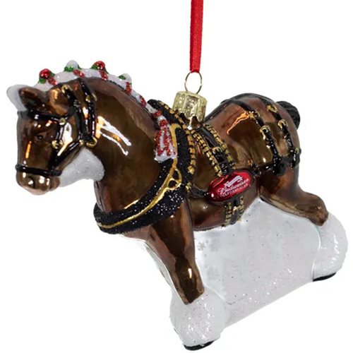 Budweiser Clydesdale 4 1/2-Inch Glass Ornament
