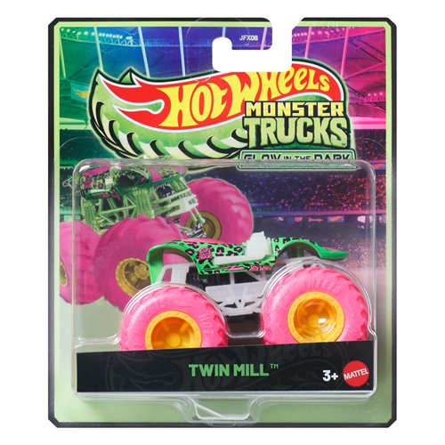 Hot Wheels Monster Trucks Glow in the Dark Vehicle 2026 Mix 2 Case of 6