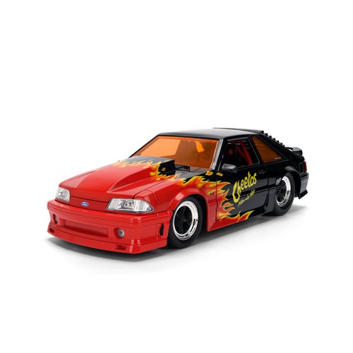 Hollywood Rides Cheetos Flamin' Hot 1989 Ford Mustang GT 1:24 Scale Die-Cast Metal Vehicle with Ches