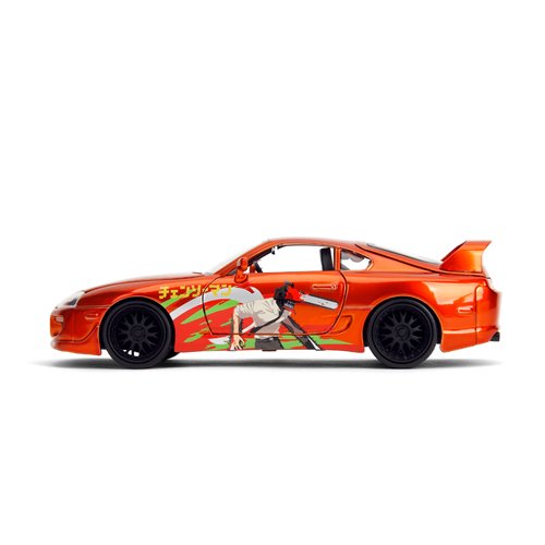Hollywood Rides Chainsaw Man 1995 Toyota Supra 1:24 Scale Die-Cast Metal Vehicle with Chainsaw Man F