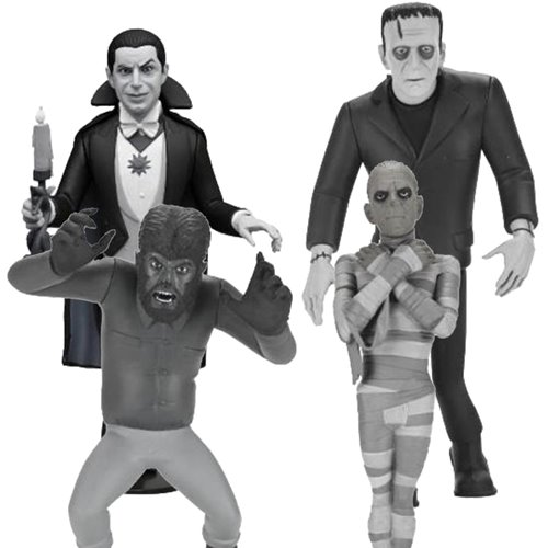 Toony Terrors Series 10 Silver Screen Edition 6-Inch Scale Action Figure Set of 4