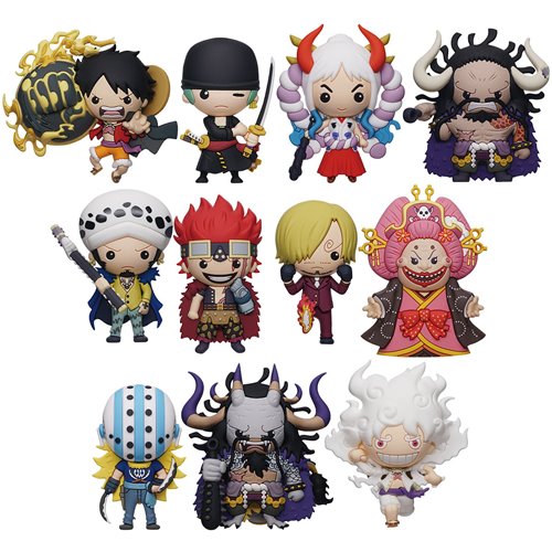 One Piece Series 5 3D Foam Bag Clip Random 6-Pack