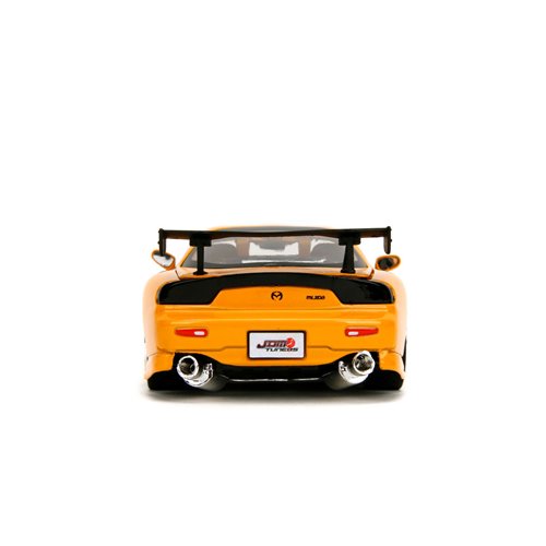 JDM Tuners 1993 Mazda RX-7 FD HKS Yellow Orange 1:24 Scale Die-Cast Metal Vehicle