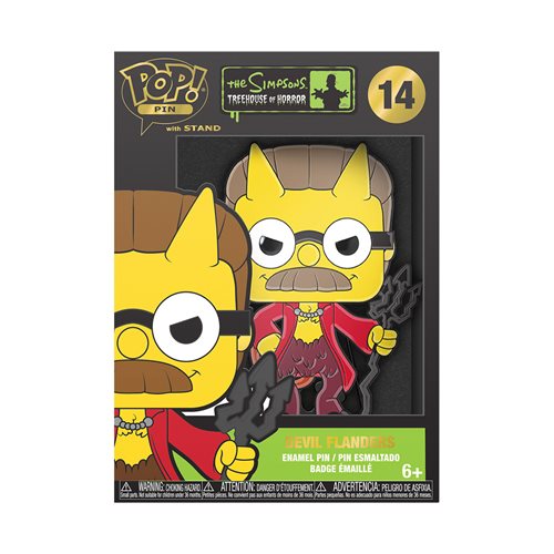 The Simpsons Treehouse of Horror Devil Flanders Large Enamel Funko Pop! Pin
