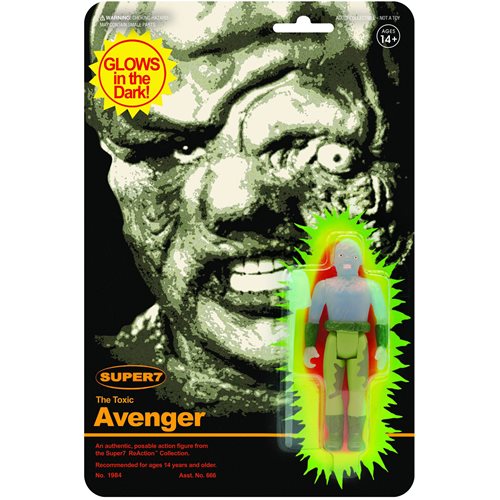 Toxic Avenger Toxie Glow in the Dark 3 3/4-Inch ReAction Figure