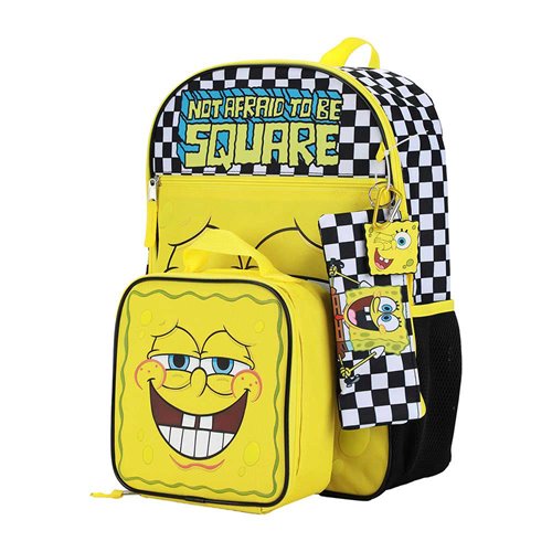 SpongeBob SquarePants Not Afraid To Be Square Youth Backpack 5 Piece Set