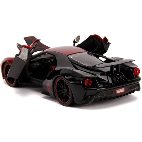 Spider-Man Miles Morales 2017 Ford GT 1:24 Scale Die-Cast Metal Vehicle with Figure