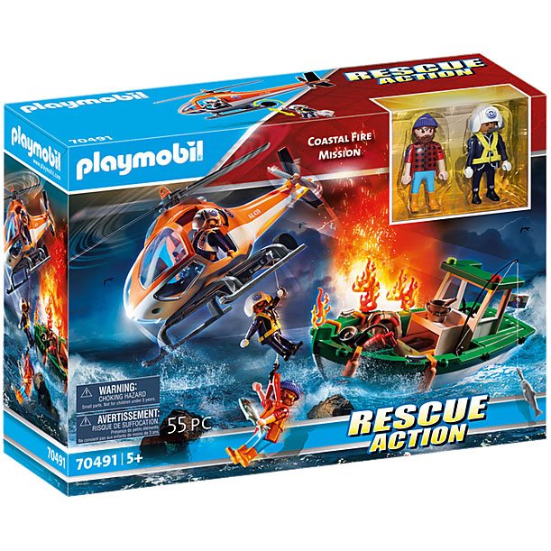 Rendezvous Effectief wildernis Playmobil 70491 Rescue Action Coastal Fire Mission