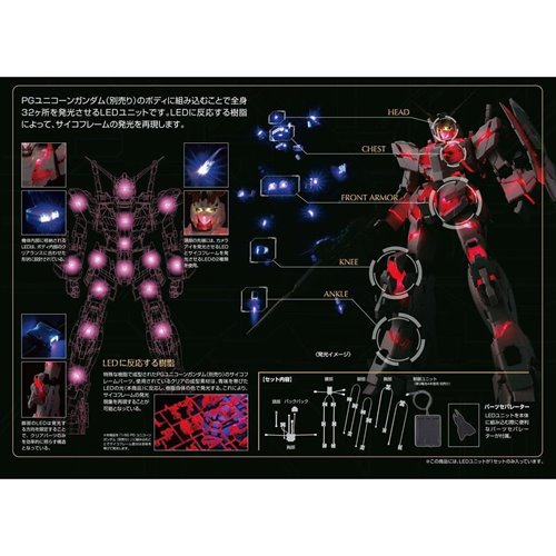 Mobile Suit Gundam Unicorn RX-0 Unicorn Gundam LED Unit for Perfect Grade 1:60 Scale Model Kit