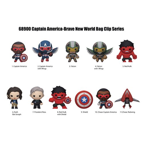 Captain America: Brave New World 3D Foam Bag Clip Display Case of 24