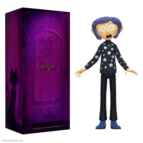 Coraline (Button Eyes) SuperSize 16-Inch Vinyl Figure