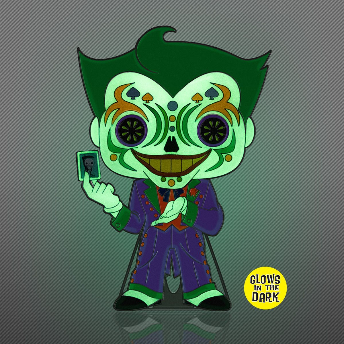 Dc Comics Day Of The Dead The Joker Glow In The Dark Large Enamel Funko