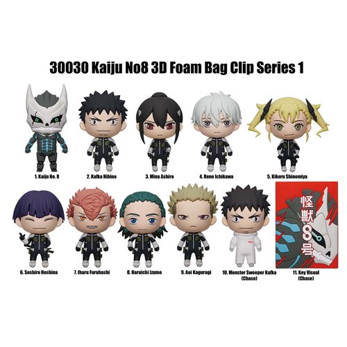 Kaiju No. 8 3D Foam Bag Clip Random 6-Pack