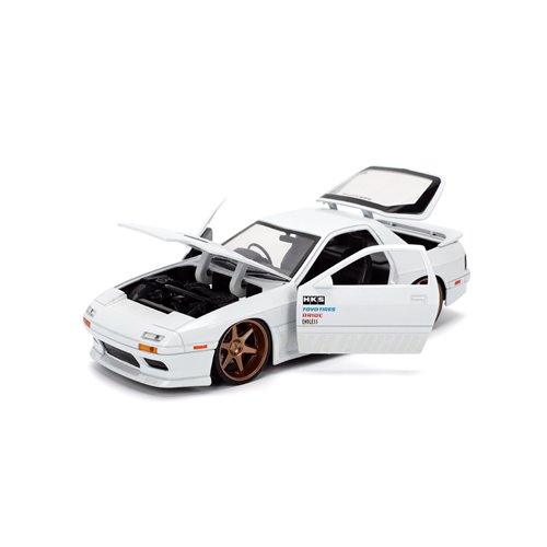JDM Tuners 1985 Mazda RX-7 FC Volk Racing White 1:24 Scale Die