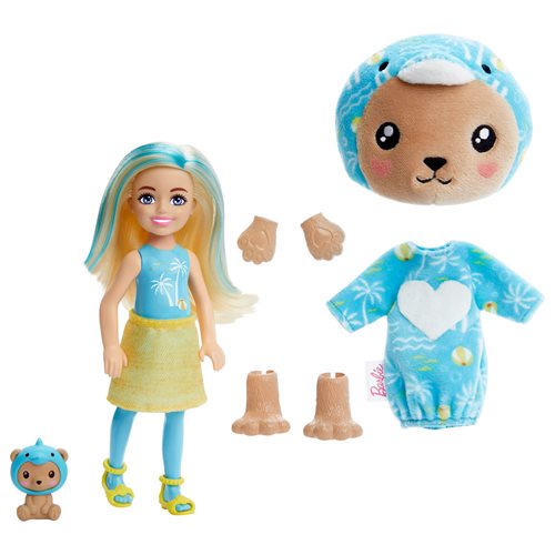 Barbie Cutie Reveal Chelsea Teddy Bear as Dolphin Doll