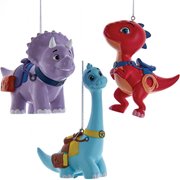 Dino Ranch Dinosaurs 3-Inch Blow Mold Ornament 3-Pack Set
