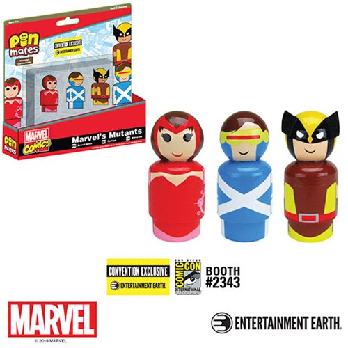 Marvel’s Mutants Pin Mates Wooden Collectibles Set of 3 – Convention Exclusive