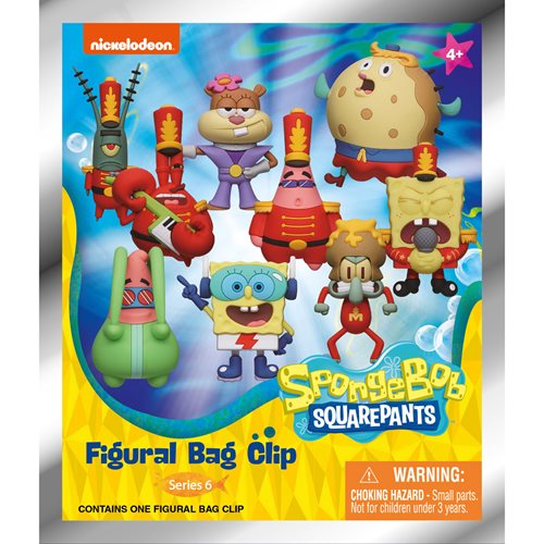 SpongeBob SquarePants Series 6 3D Foam Bag Clip Display Case of 24