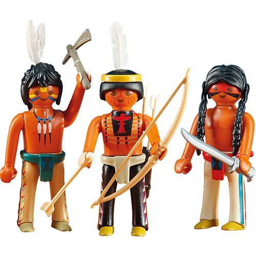 Playmobil 6272 Western 3 Native American Warriors Action Figures