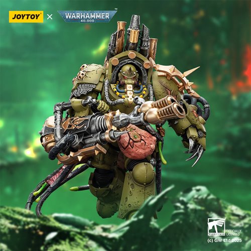 Joy Toy Warhammer 40,000 Death Guard Lord of Virulence with Power Fist and Twin Plague Spewer 1:18 S