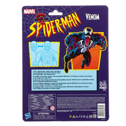 Spider-Man Retro Marvel Legends Venom 6-Inch Action Figure