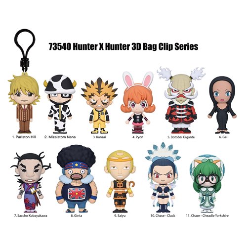 Hunter x Hunter Series 6 3D Foam Bag Clip Display Case of 24