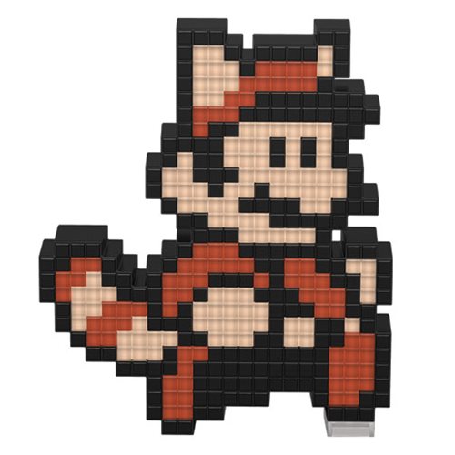 Pixel Pals Super Mario Bros 3 Raccoon Mario Collectible Lighted Figure