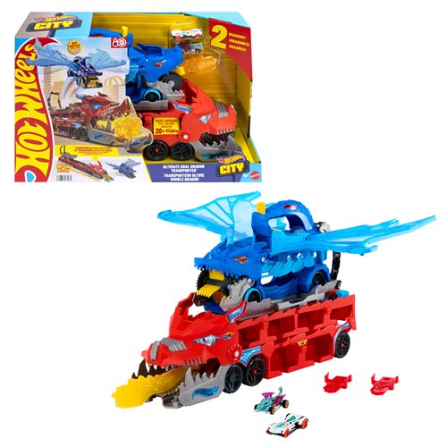 Hot Wheels Ultimate Dual Dragon Transporter Playset