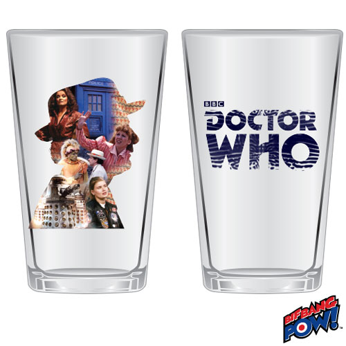 Doctor Who Anniversary Seventh Doctor 16 oz. Glass Set of 2